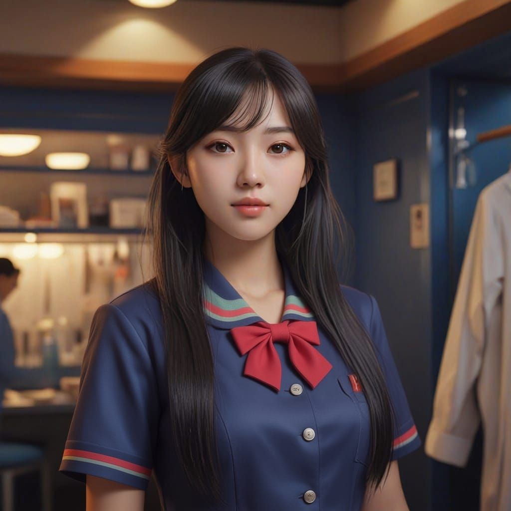 Vibrant School Uniforms on Young Girls