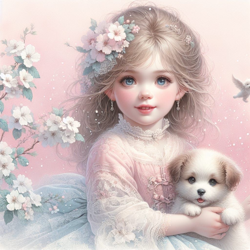 sweet and little girl