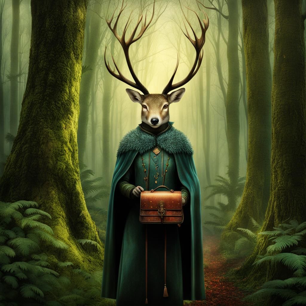 Great Woodland Keeper in Magic Realism Style