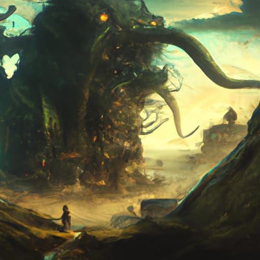 Epic Cinematic Digital Painting of a Freak