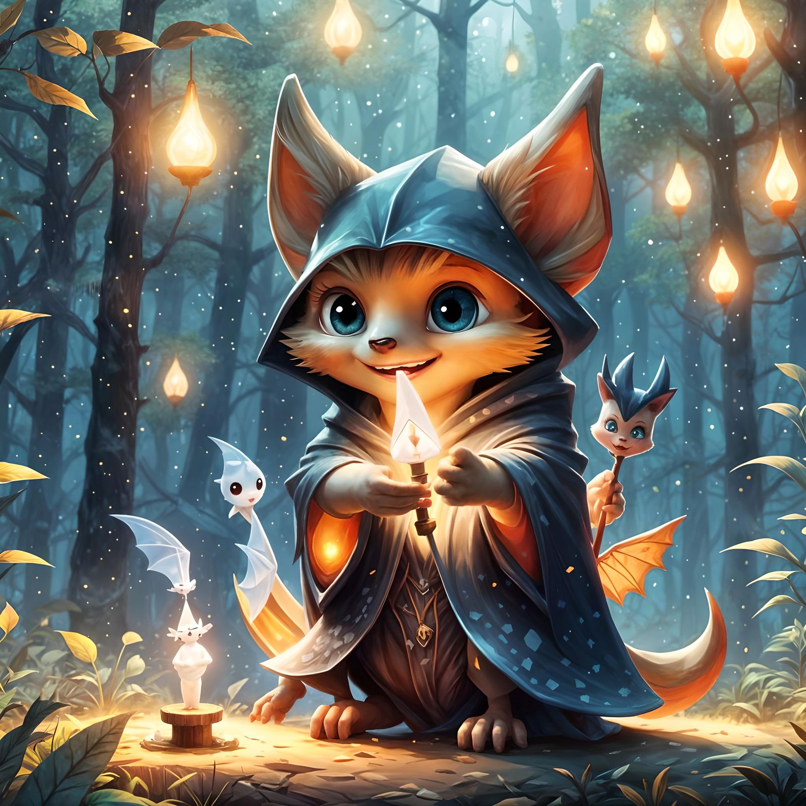 Tiny Cute Vampire Portrait