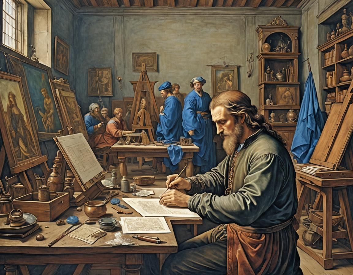 Leonardo da Vinci at Work: A Renaissance Painting