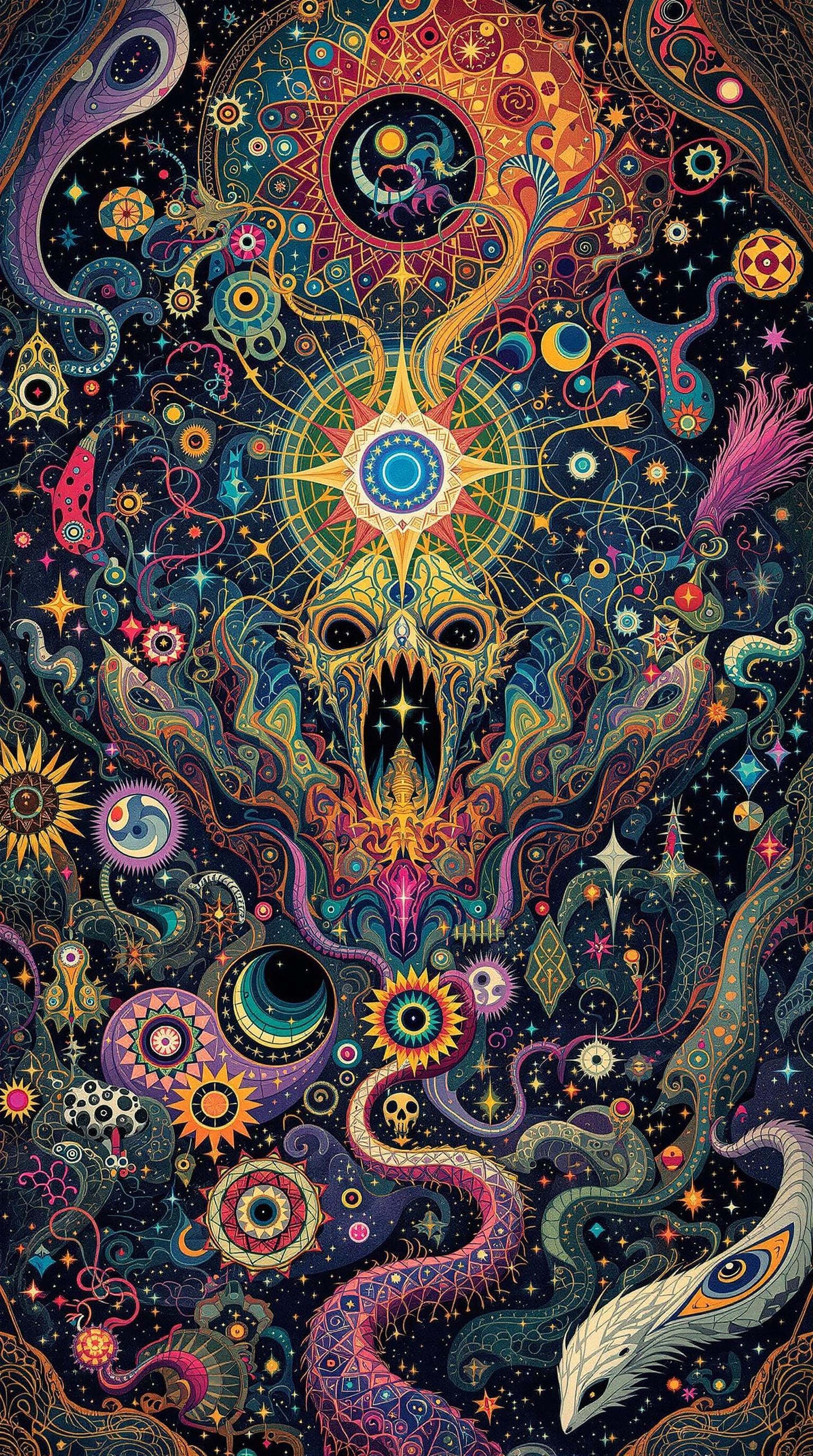 Isometric Yaldabaoth Illustration in Surrealist Style