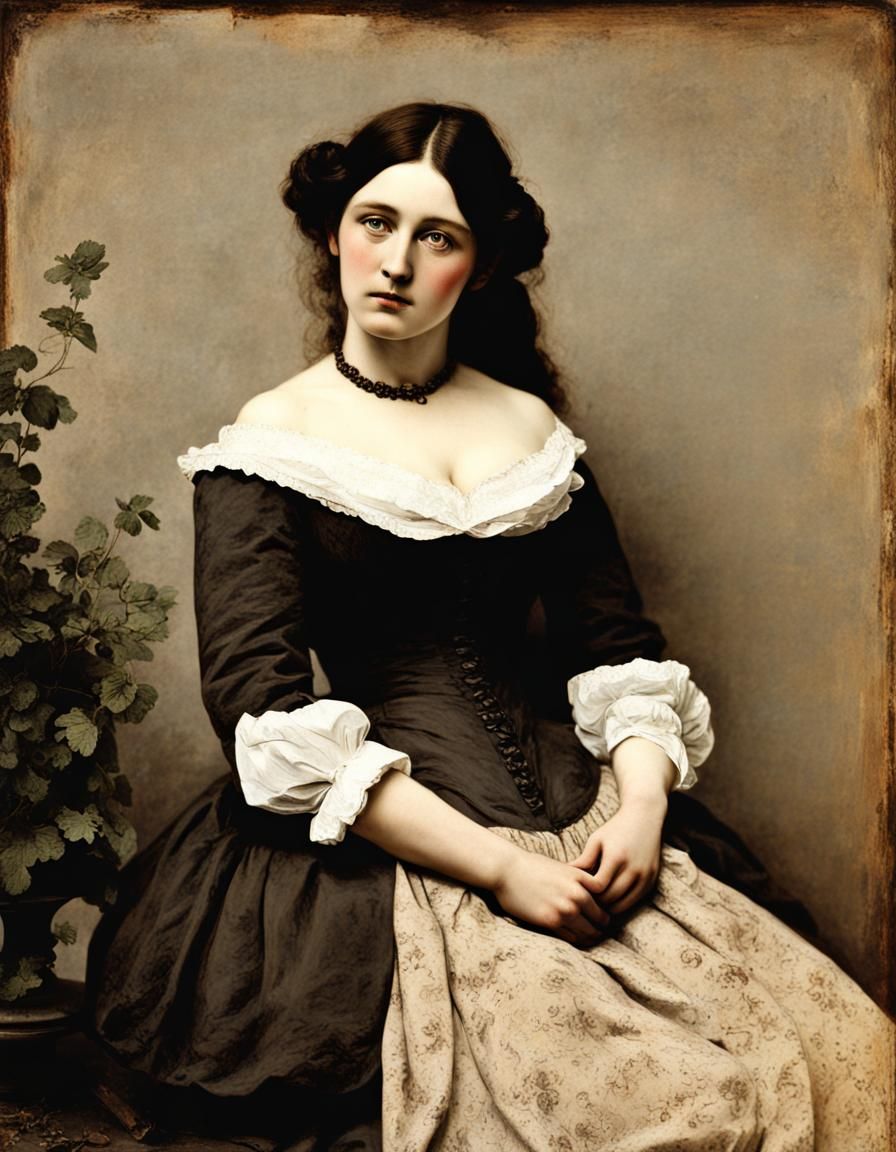 1860s Woman in Realist Style
