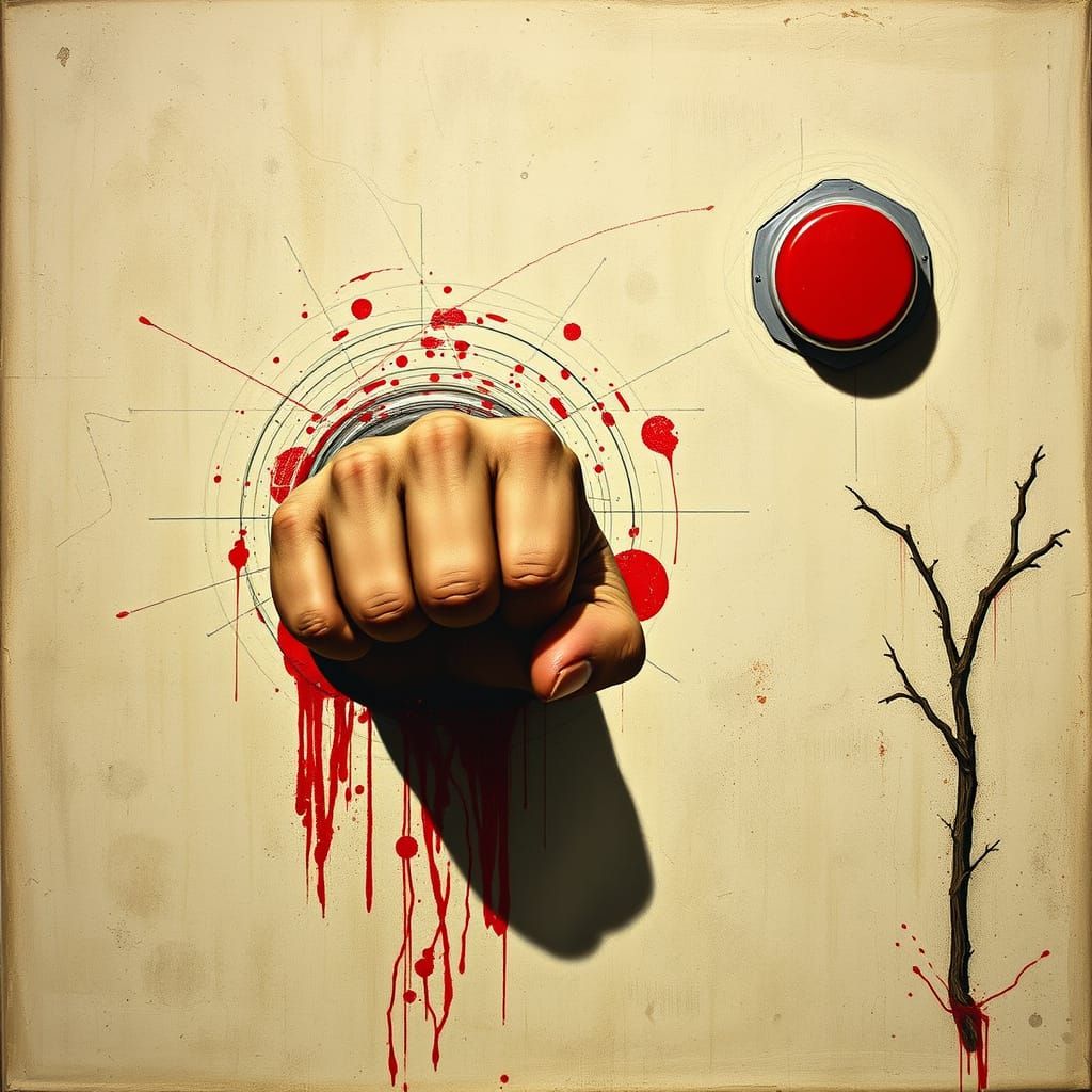 A Haunting Warning in Dark Surrealism