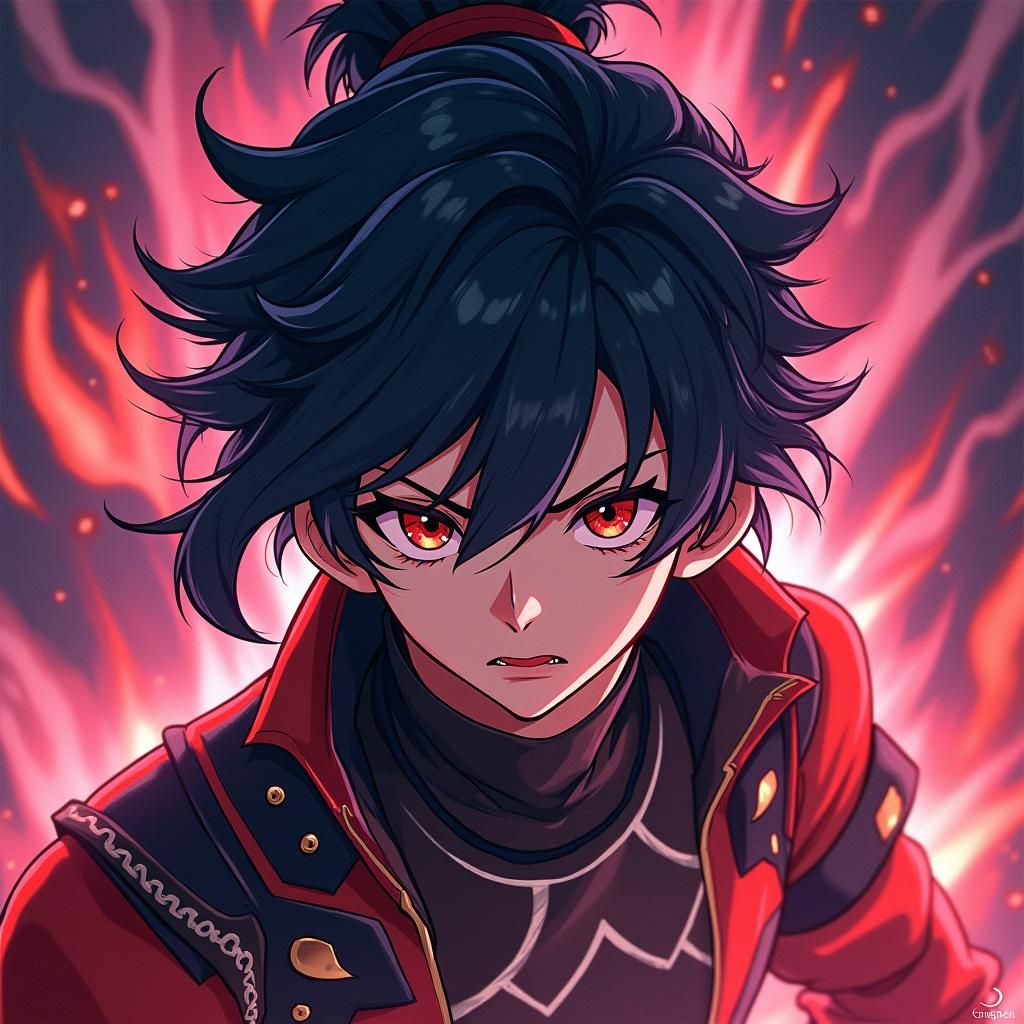 Xiao from Genshin Impact in Manga Style