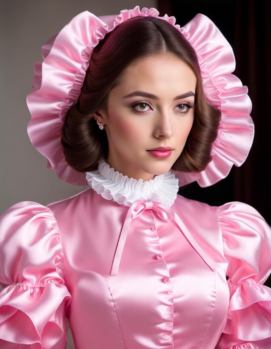 Woman in Pink Ruffles: Professional Photography