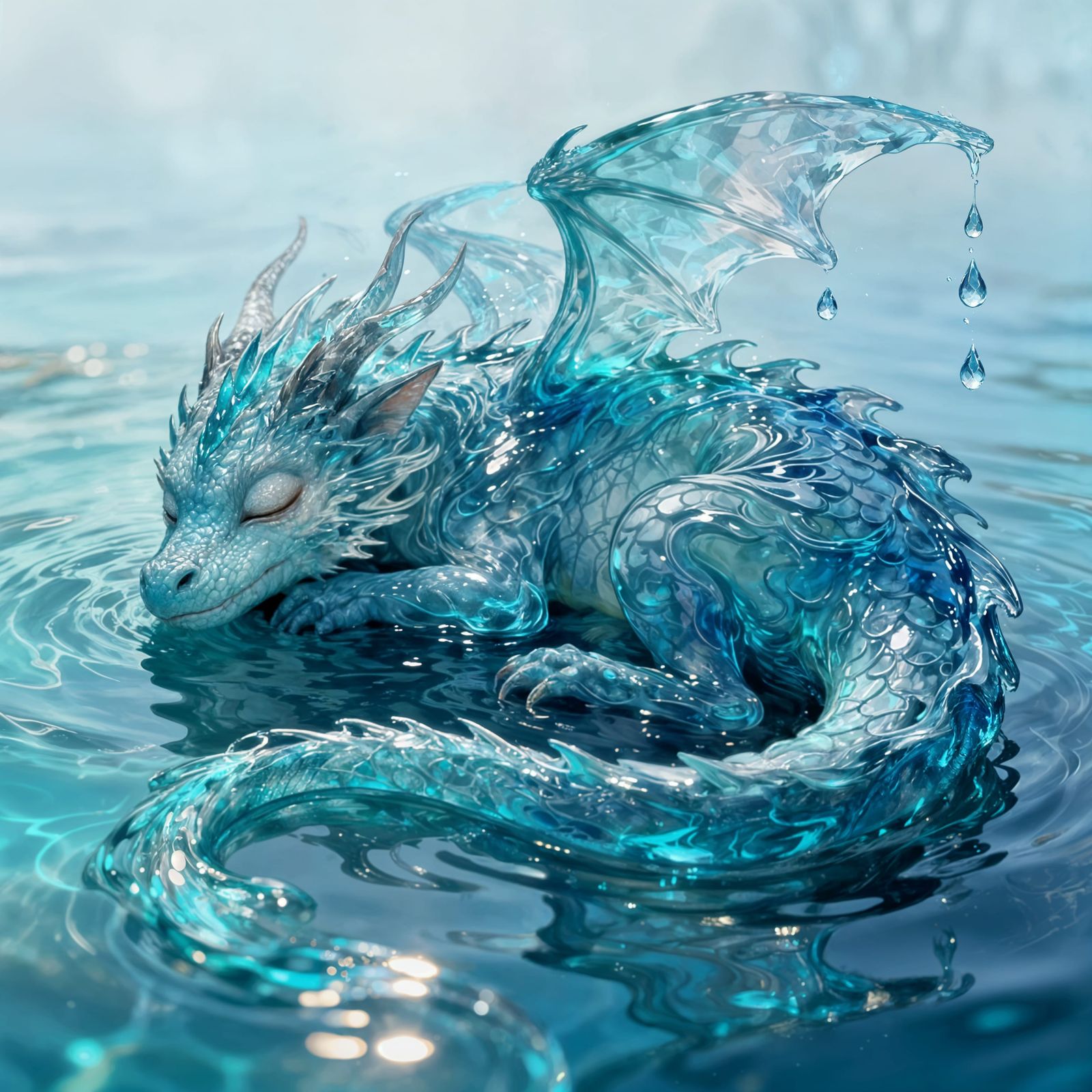 Sleeping Water Dragon Concept Art