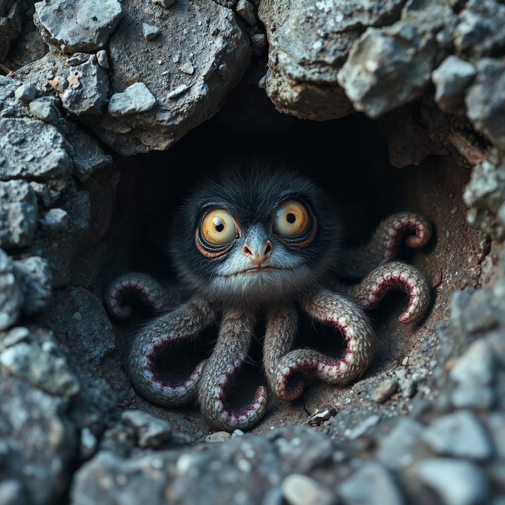 Creepy Cute Furry Creature with Tentacles