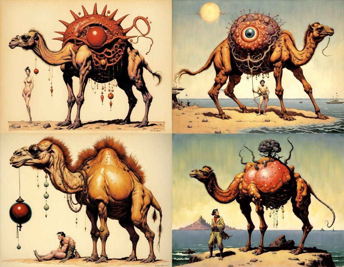 Ukiyo-e Hybrid Homunculus: Surreal Anatomical Nightmare