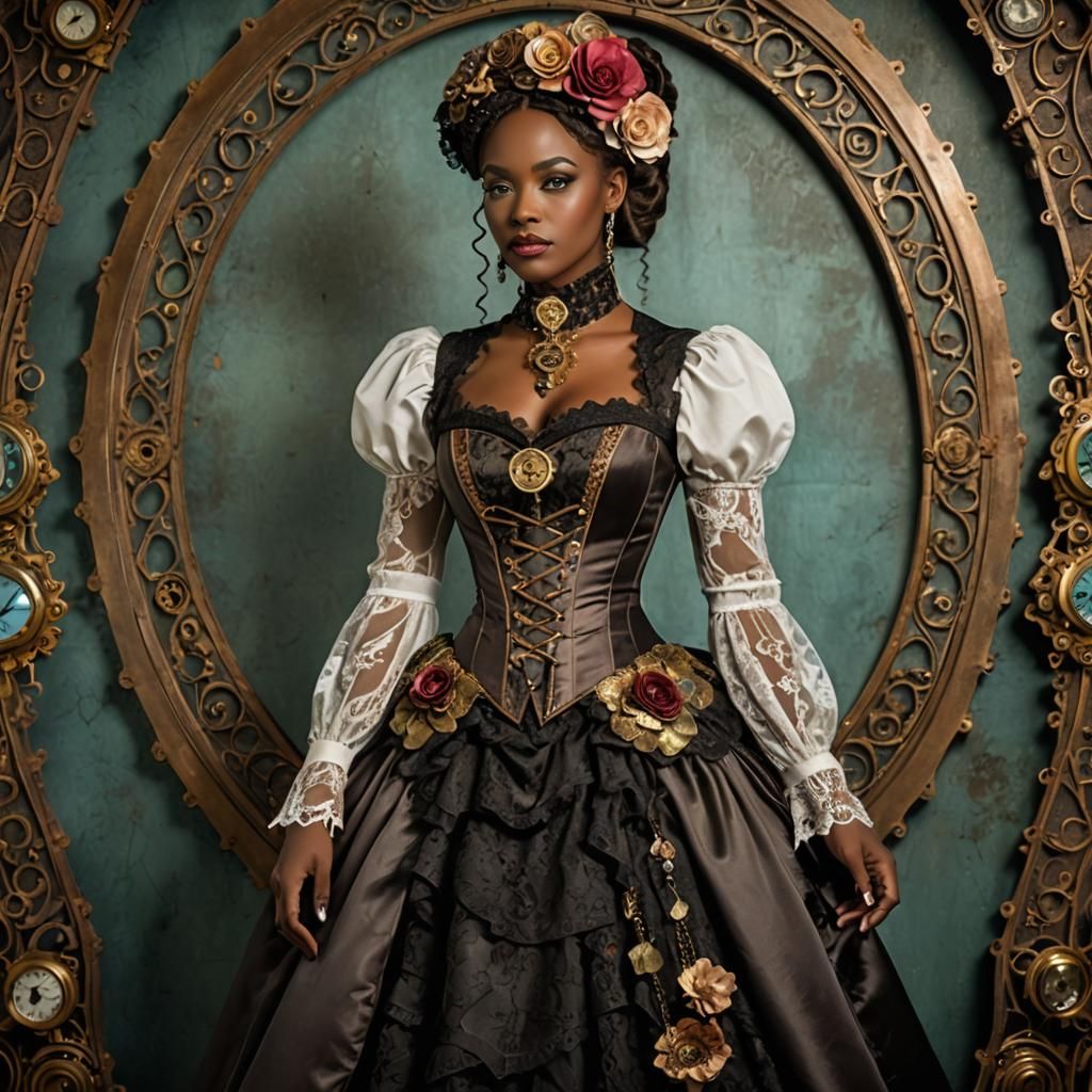Victorian Steampunk Lady in Haute Couture