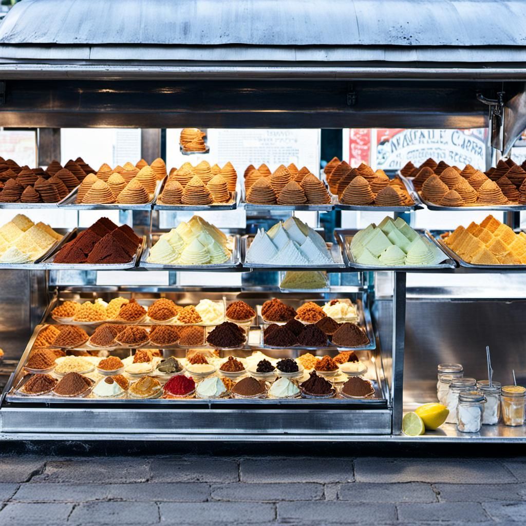 Inviting Ice Cream Shop on a Summer Day