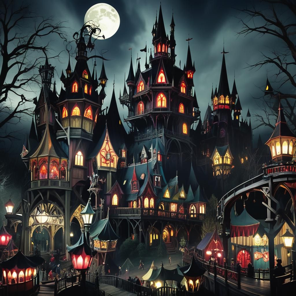 Vampire Theme Park in Romantic Gothic Style