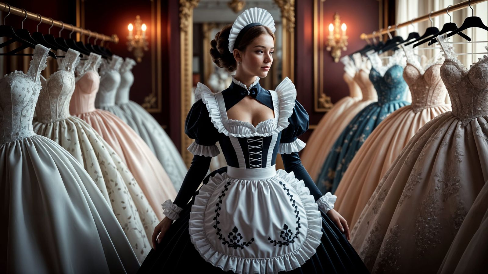 A French Maid in a Dreamy Dressing Room