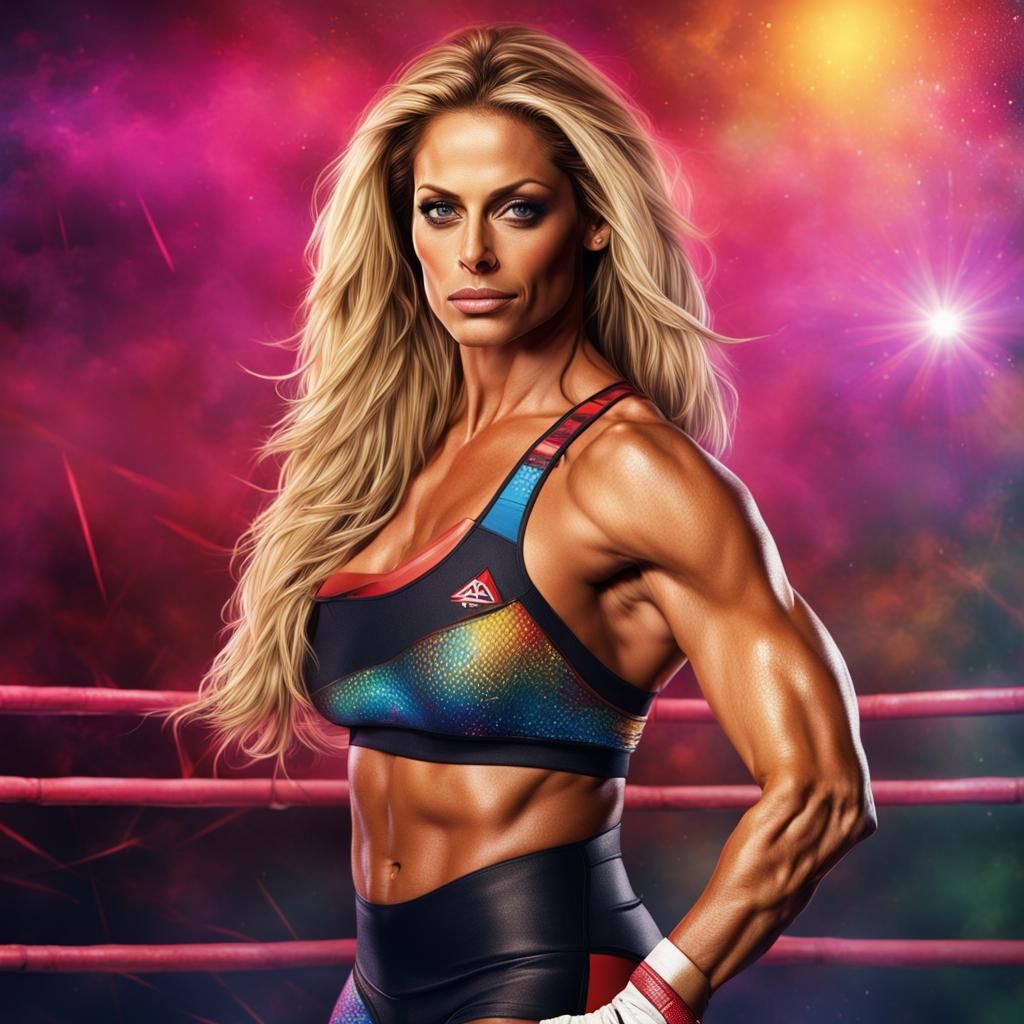 Trish Stratus: High-Definition Sports Magazine Illustration