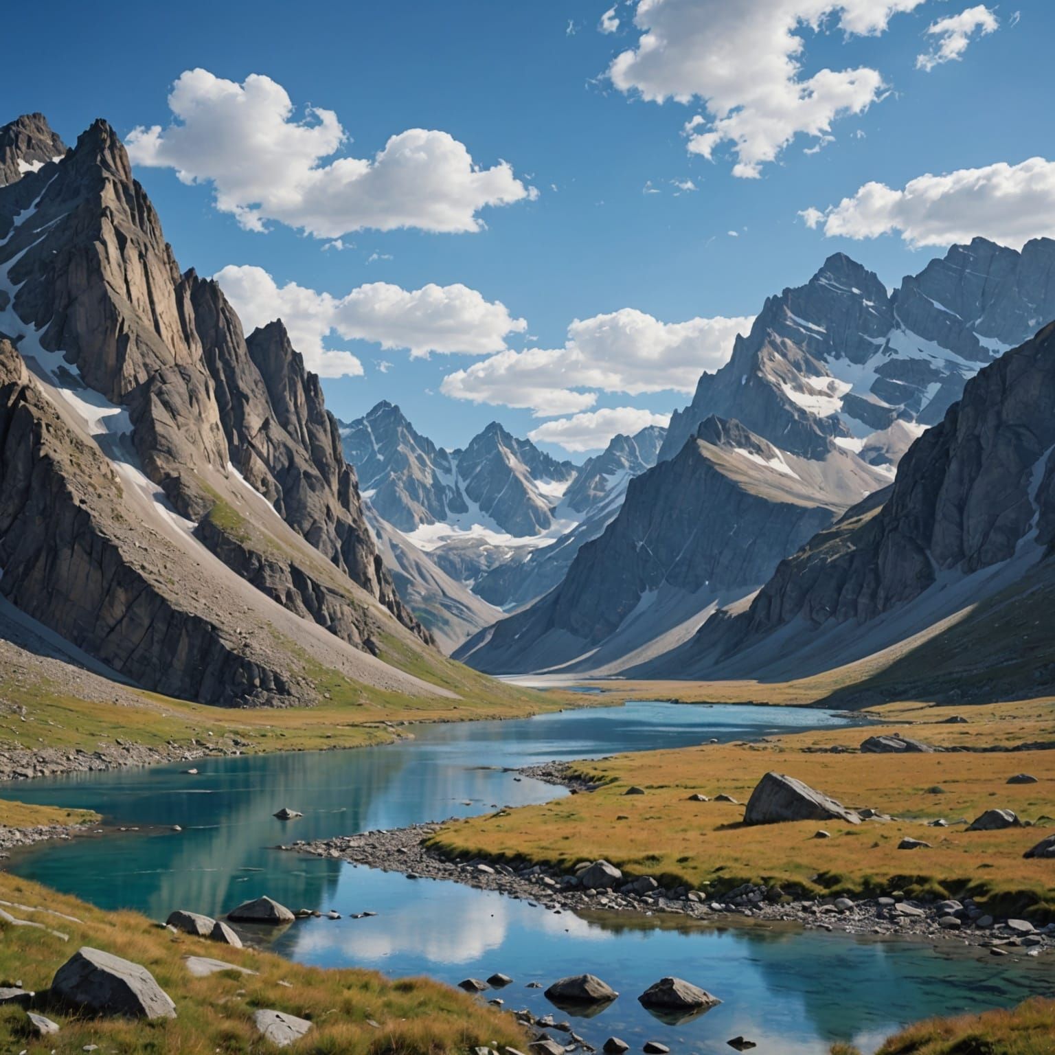 Stillness and Isolation in a Deserted Mountain Range