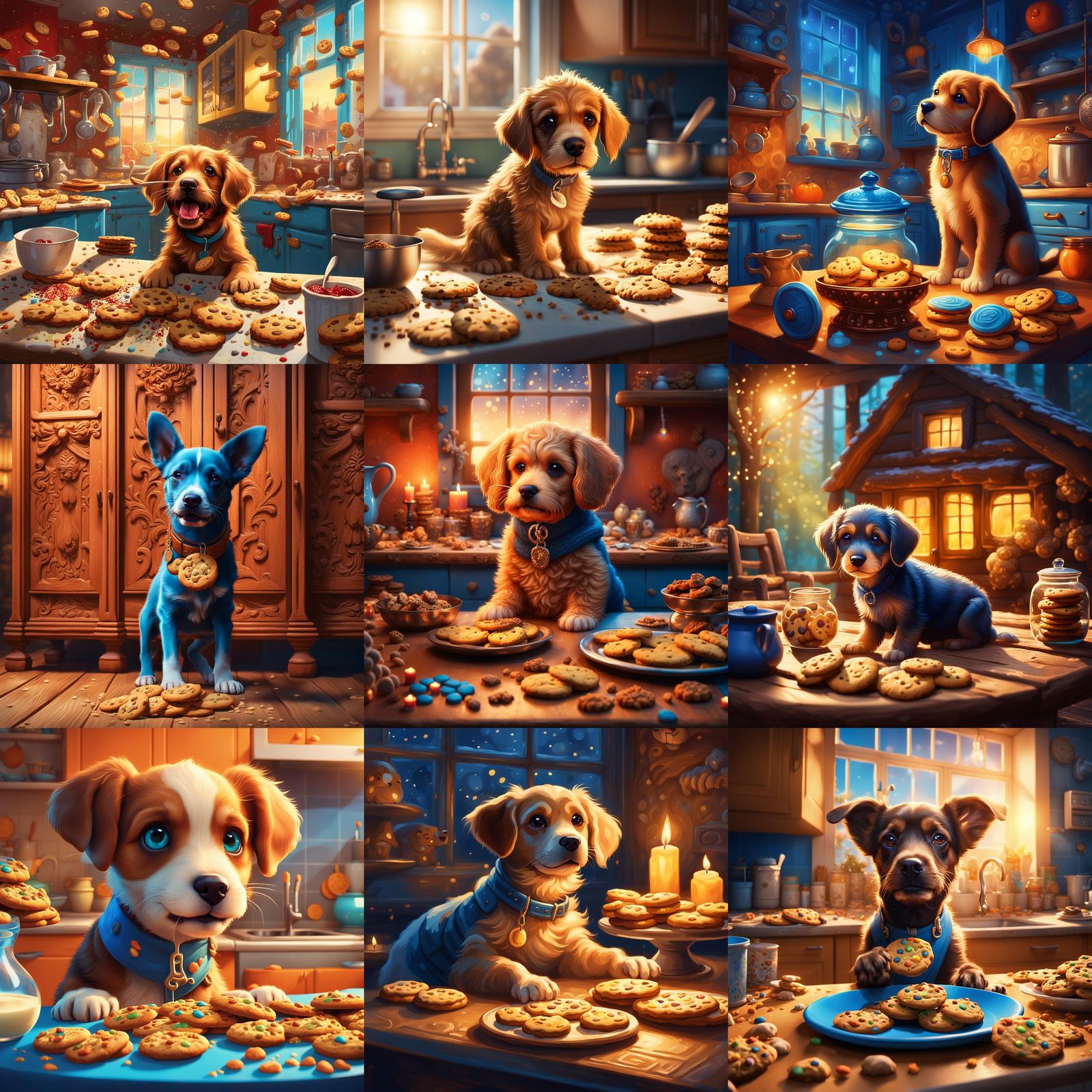 Puppy's Cookie Caper: A Matte Painting