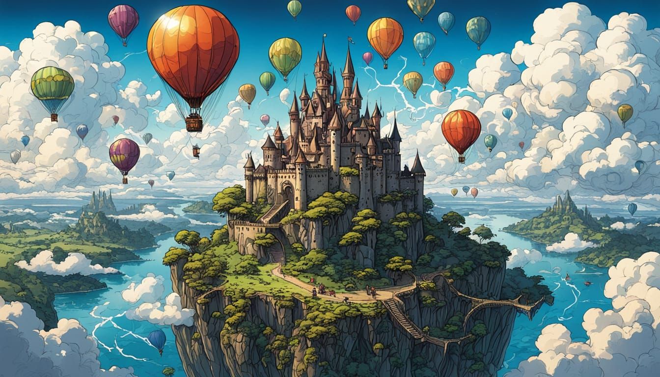 Fantasy Kingdom in the Clouds: Comic Book Art