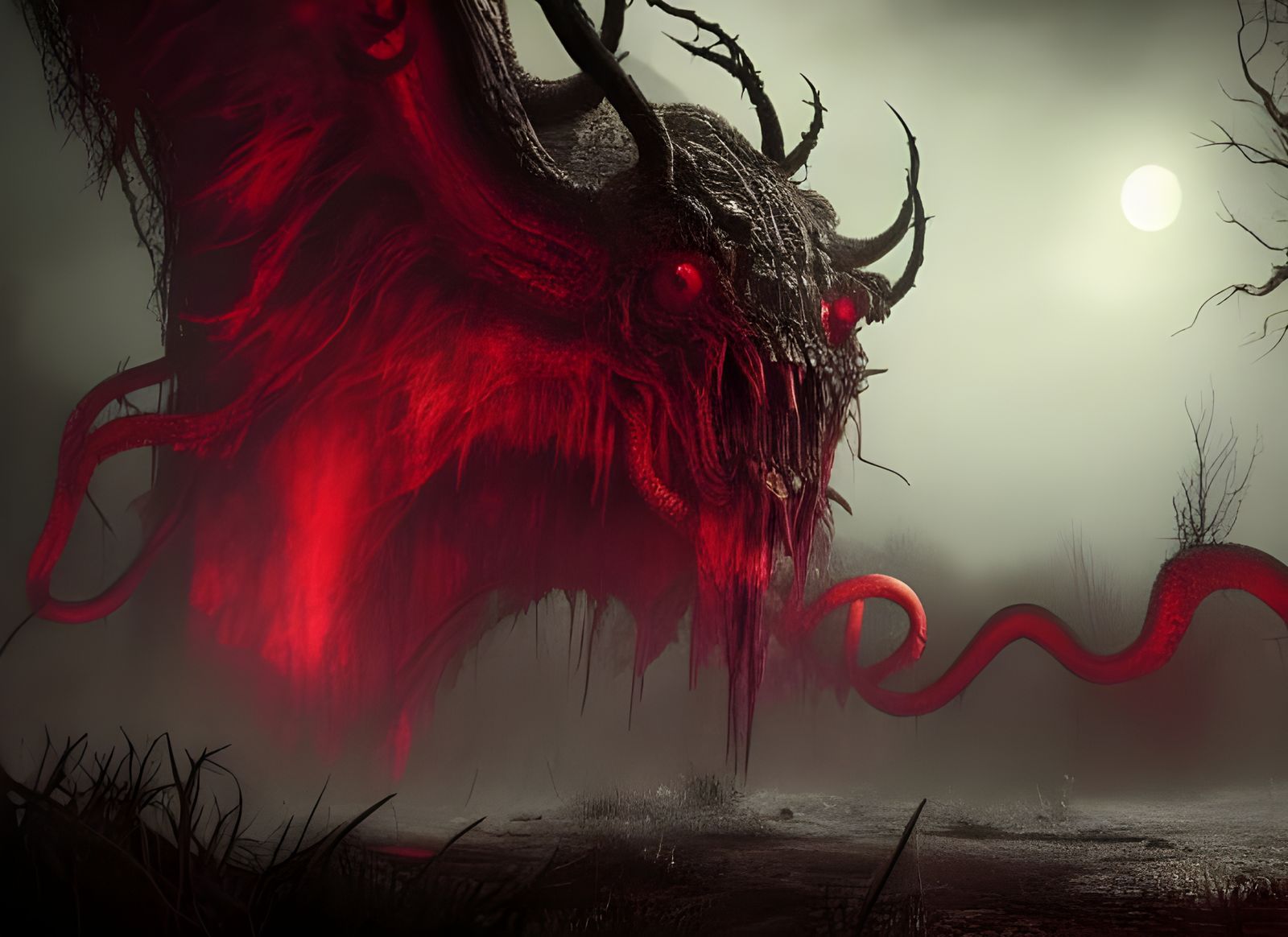 Lovecraftian Elder God in Post-Apocalyptic Dark Fantasy