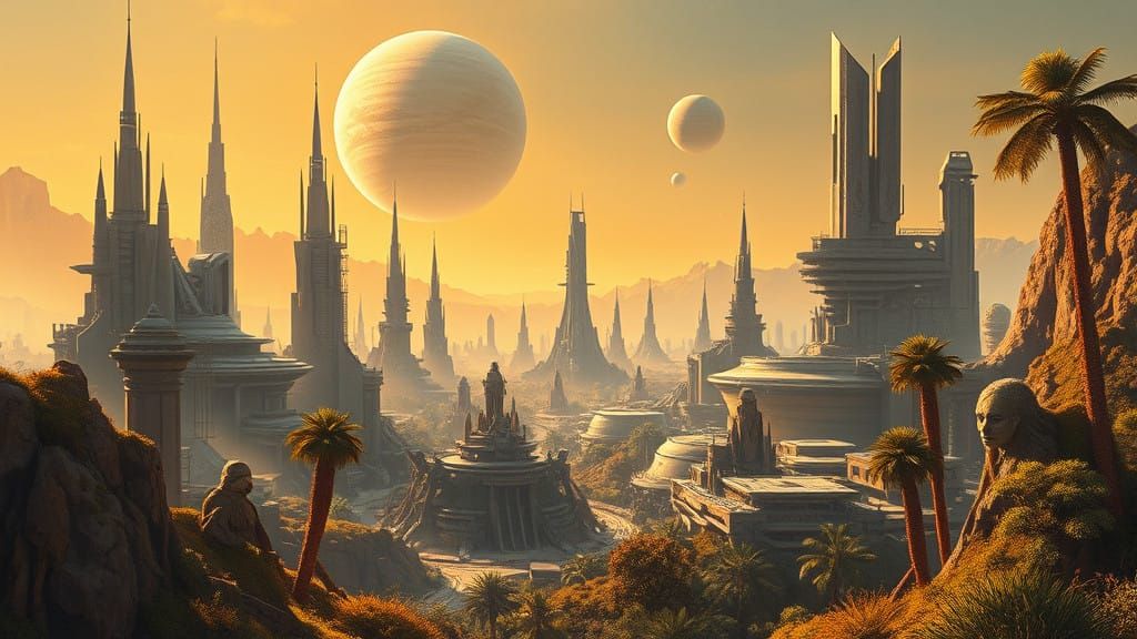 Cyberpunk City on Pollux Exoplanet