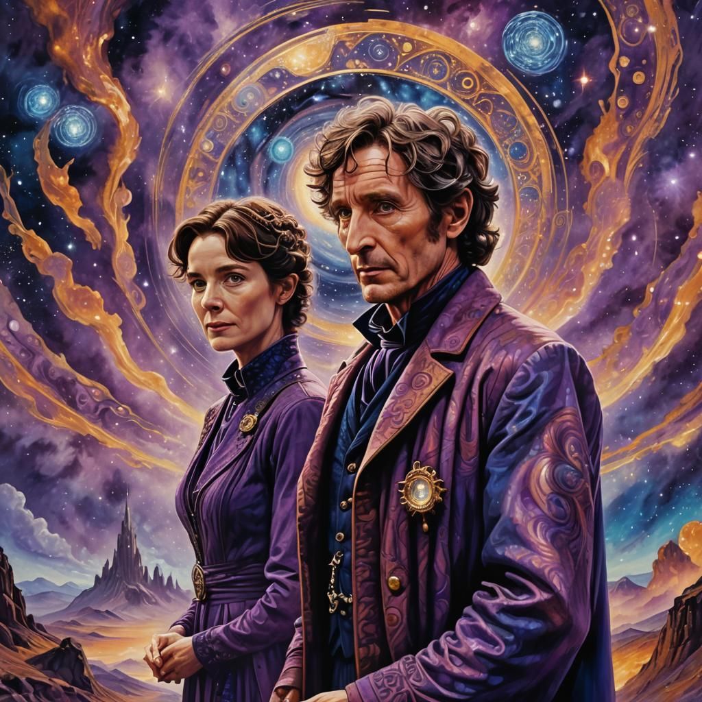 Susan Foreman and Eighth Doctor on Gallifrey