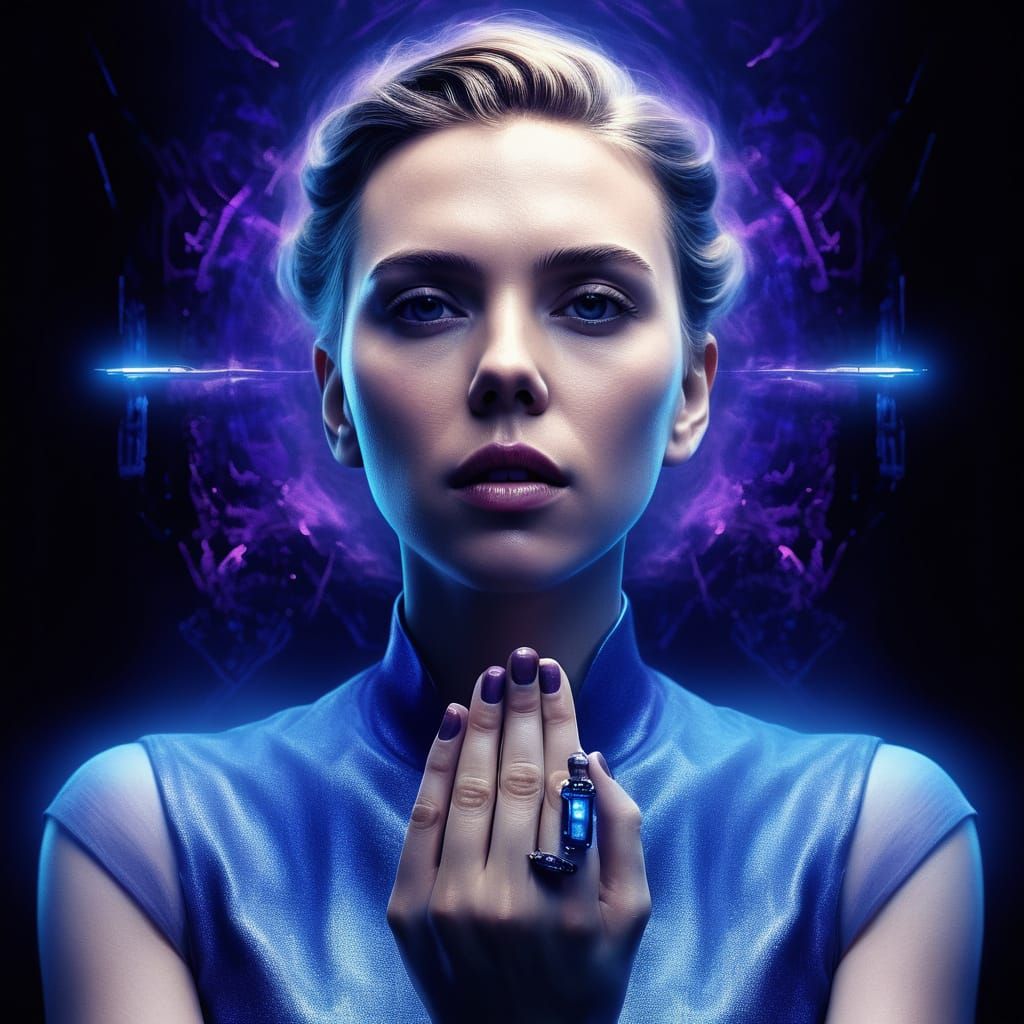 Scarlett Johansson in Radiant Kirlian Aura