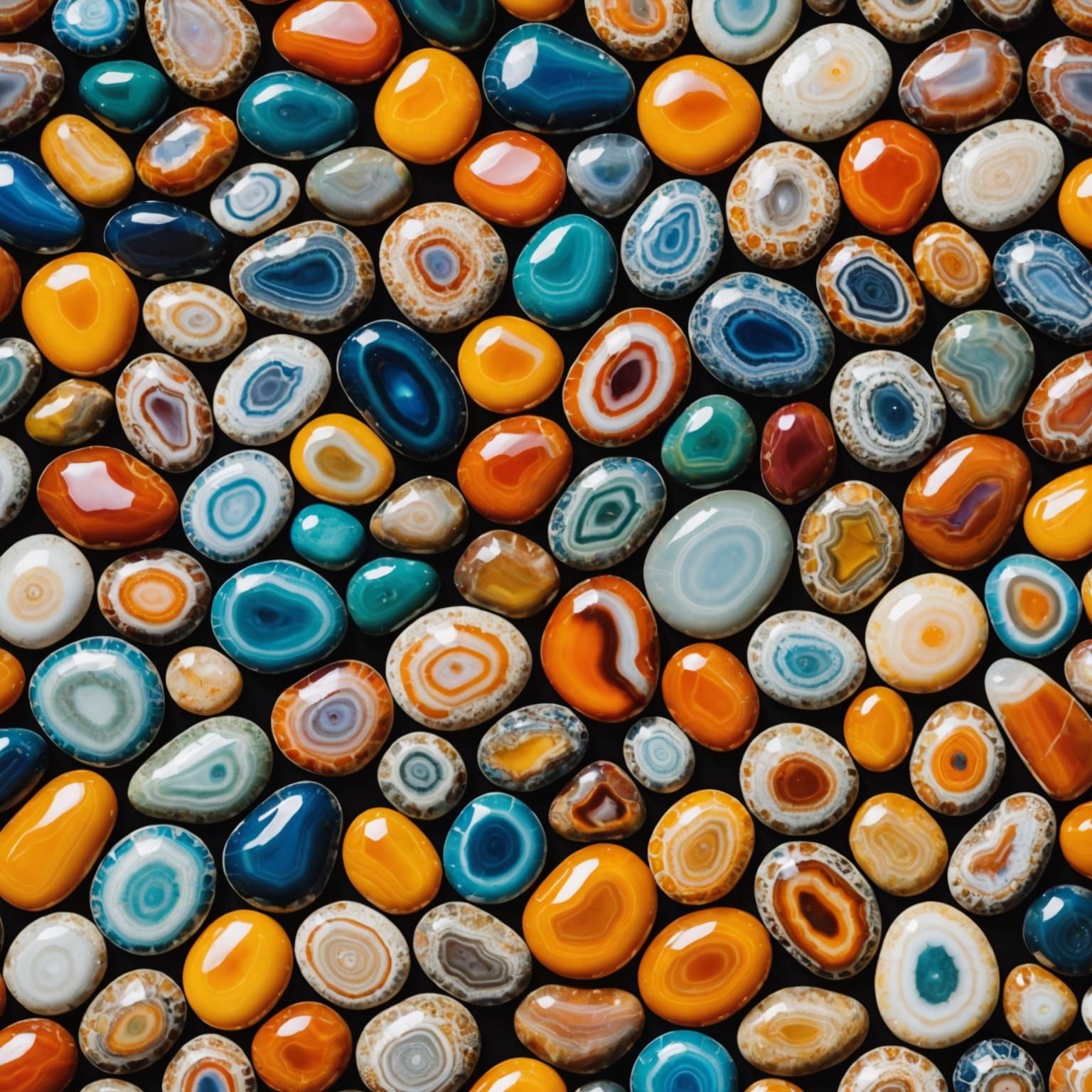 Vibrant Agate Field Unfolds in Nature