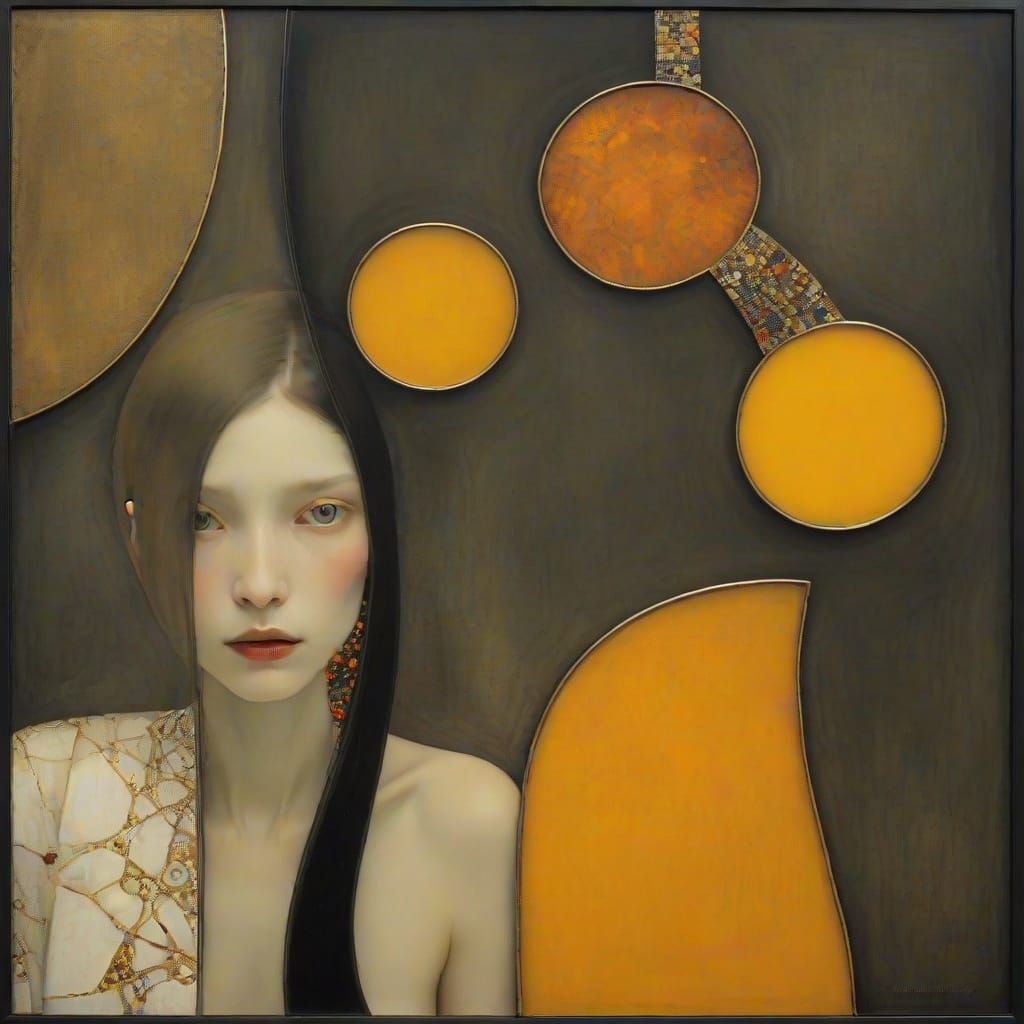 Portrait in the Style of Klimt and Viertel