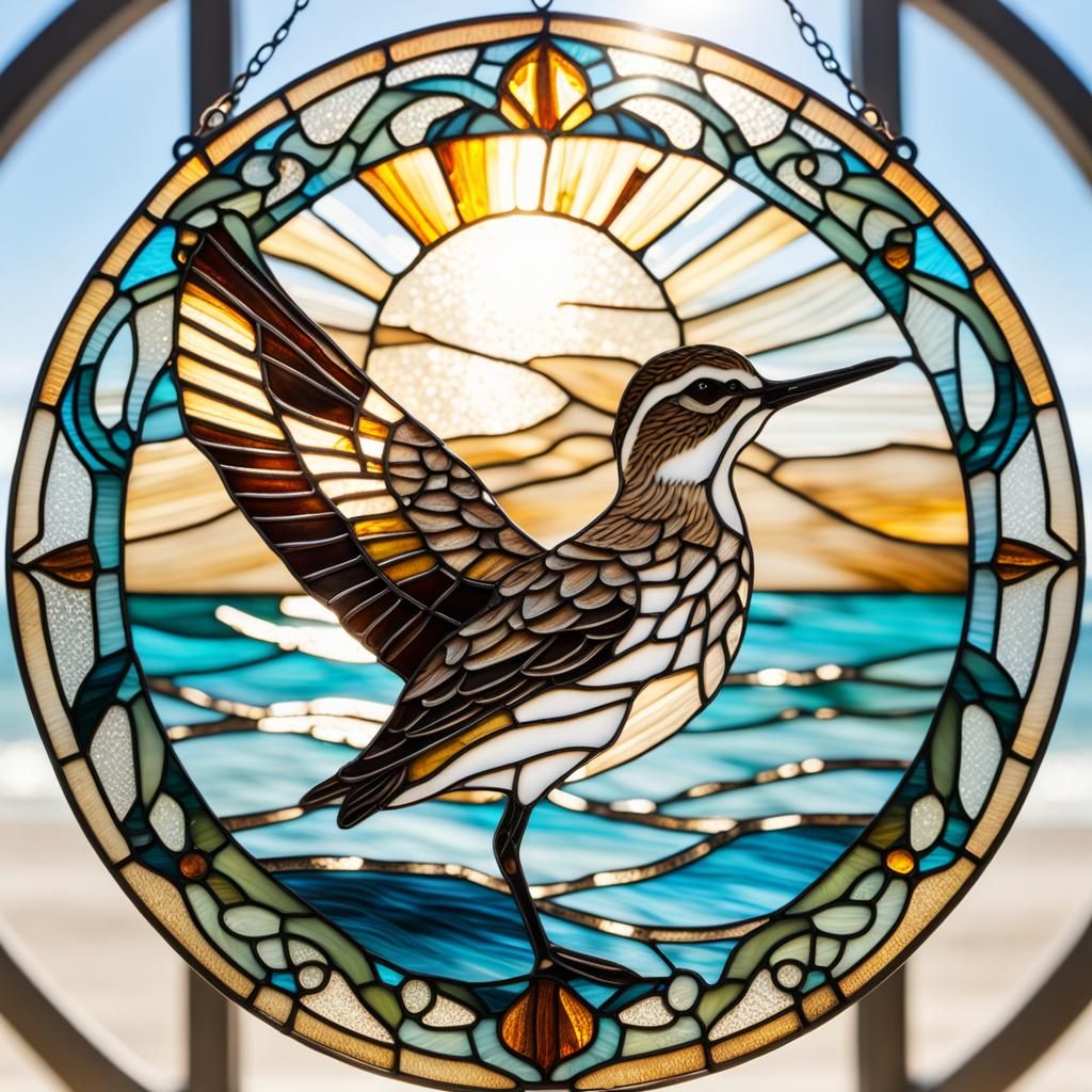 Sandpiper Stretching Her Wing