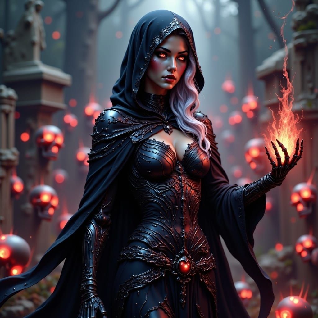 Evil Necromancer Summons Skeletons in Cinematic Unreal Engin...