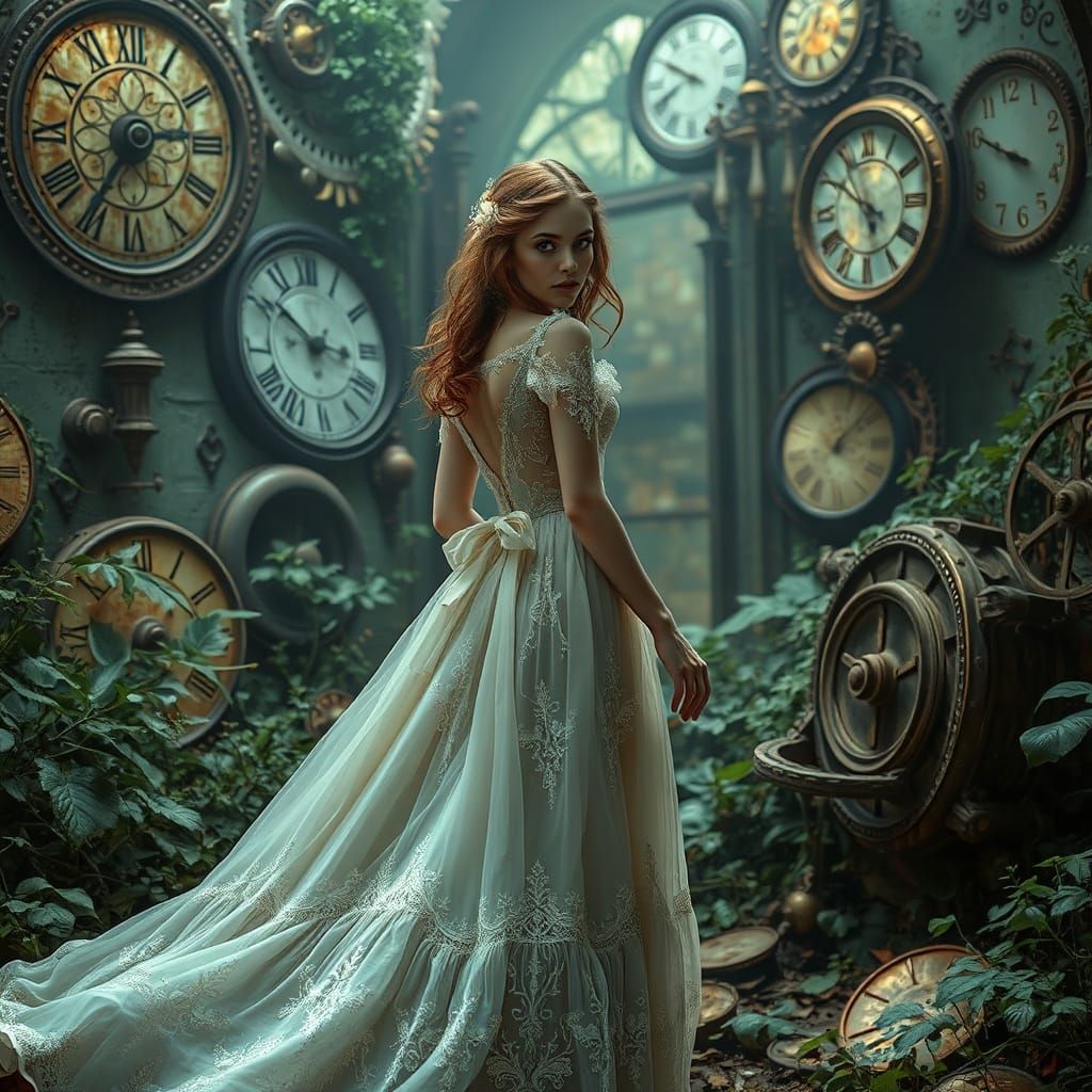 Dreamlike Encaustic Wonderland in Victorian Elegance