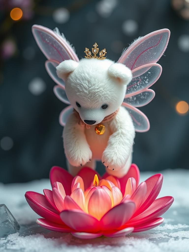 Miniature Steamplush Fairy-Polar Bear at Ice Party