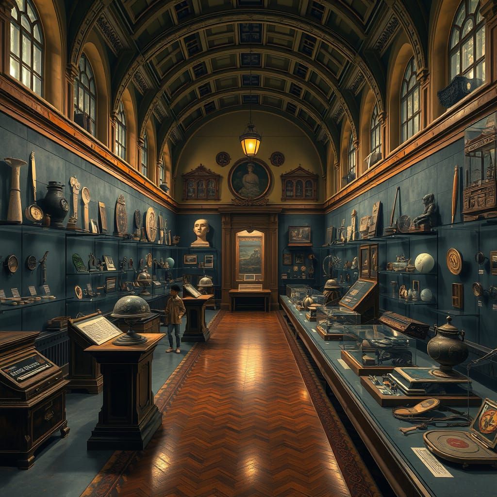 Museum Exhibit of Nostalgic Everyday Objects