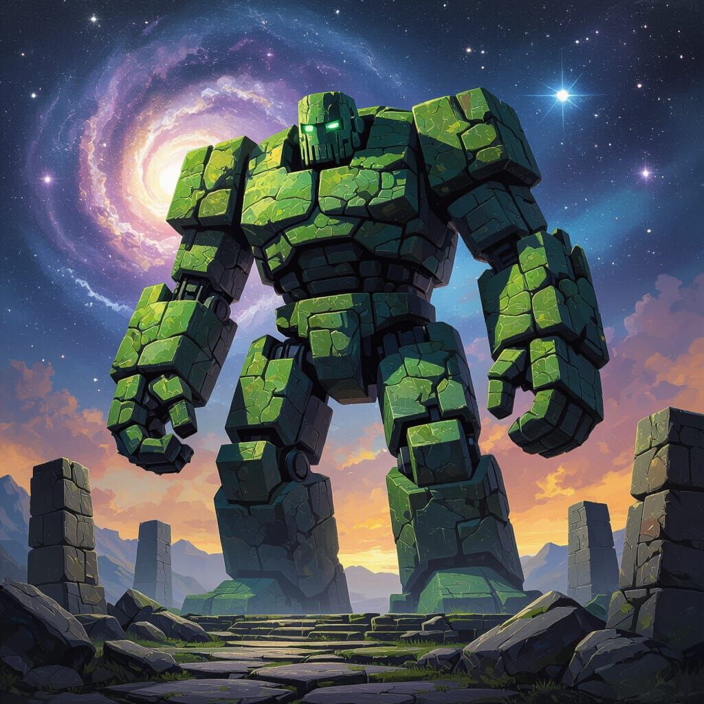 Colossal Stone Golem Guards Celestial Observatory