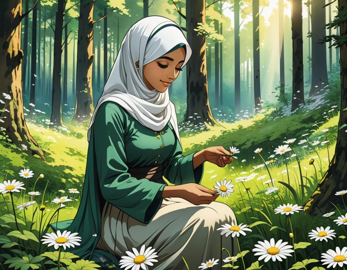 The lady and the daisy
