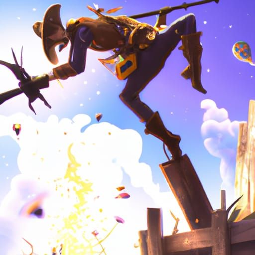 Futuristic Cowboy in Space with Rifle