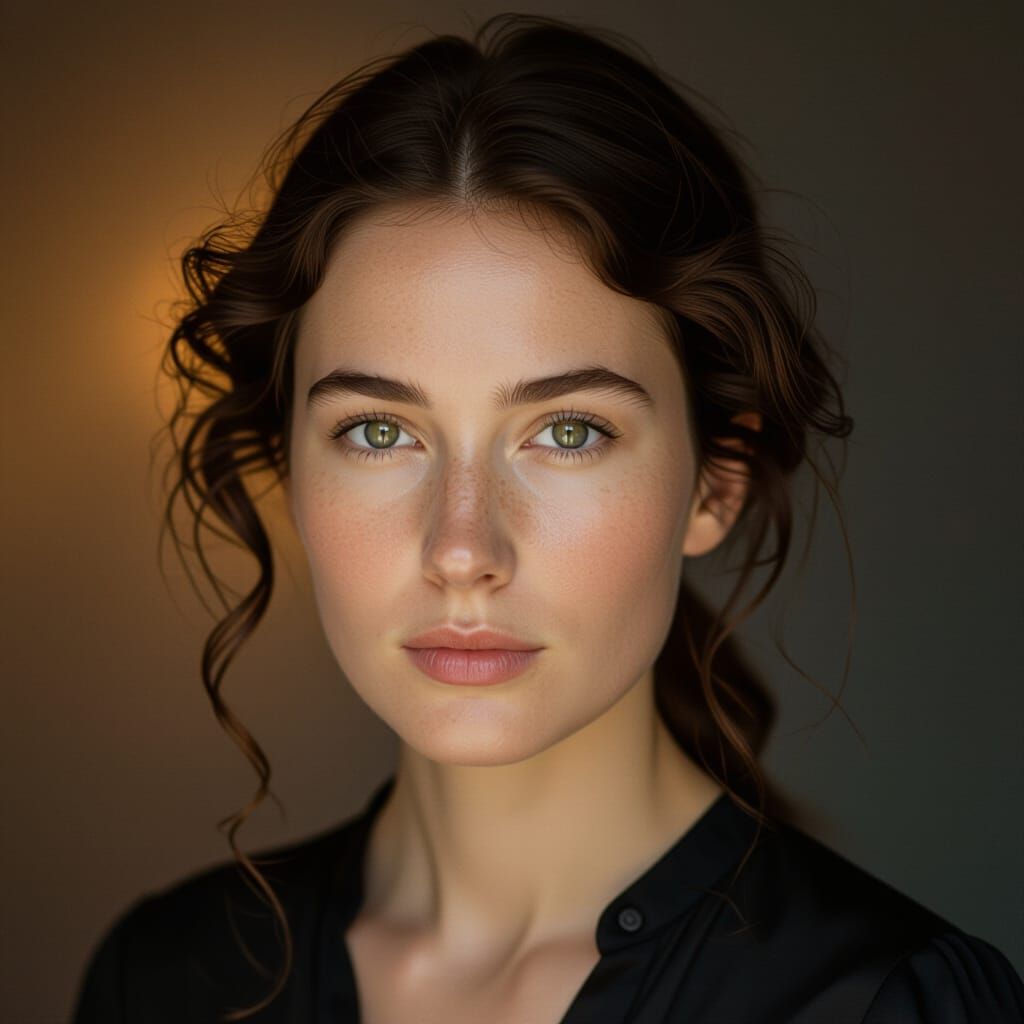 Photorealistic Portrait Embracing Self-Acceptance