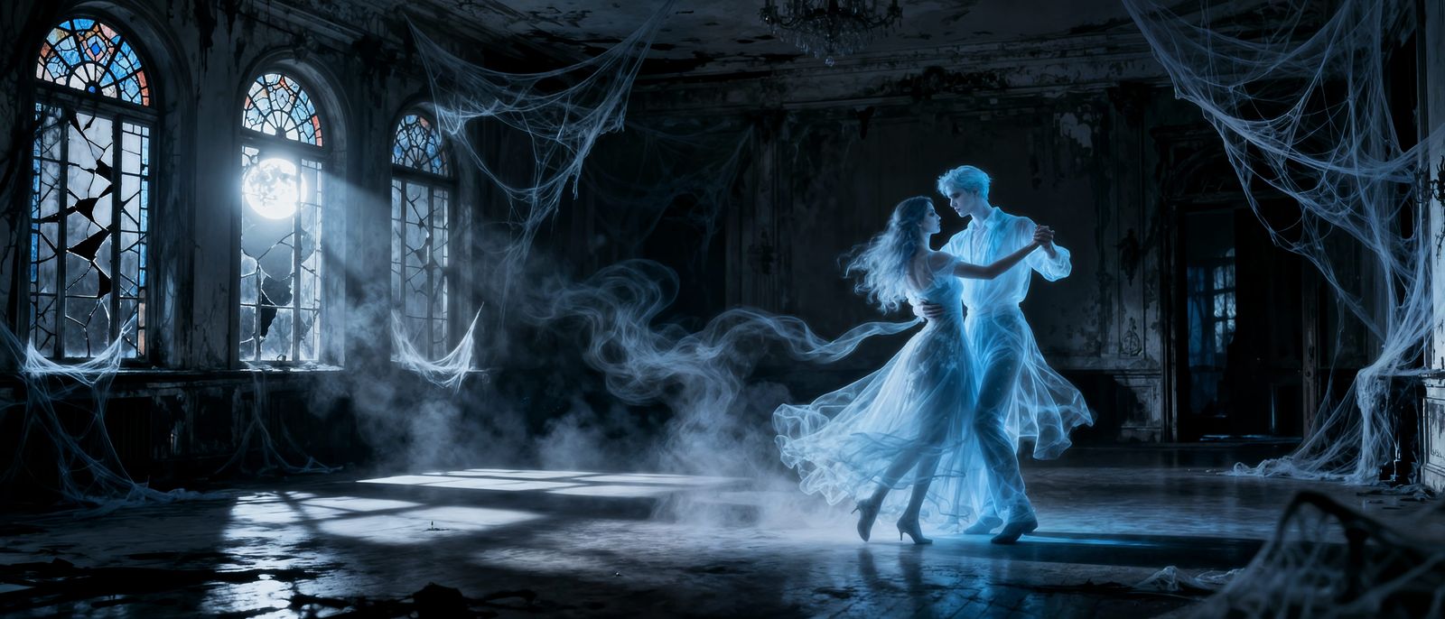 Gothic Emo Ballroom Spectral Waltz in Moonlight