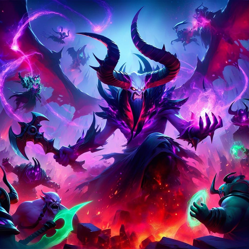 Intense Dota 2 Inspired Battle Scene