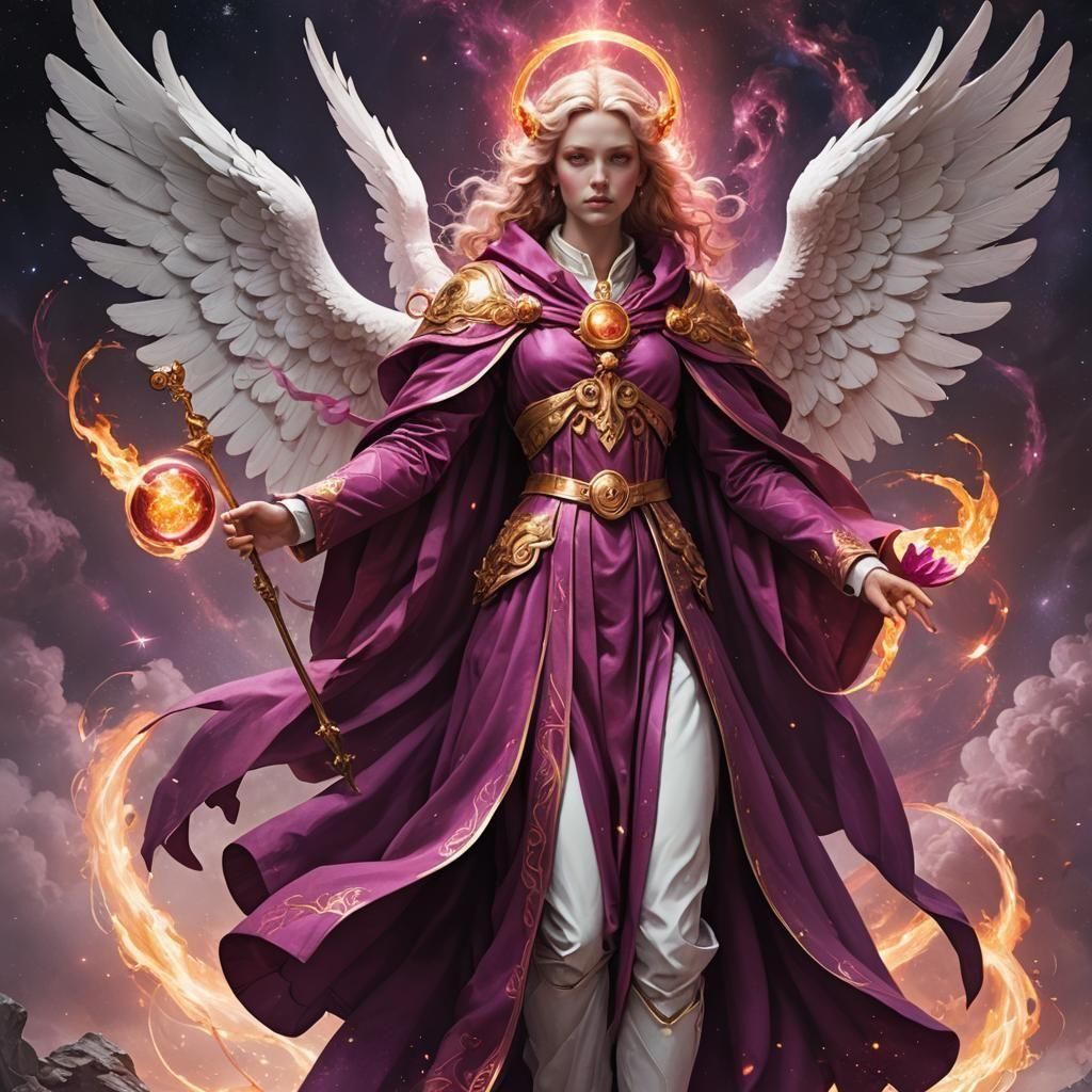 Vehuiah, Guardian Angel of Aries in Magenta
