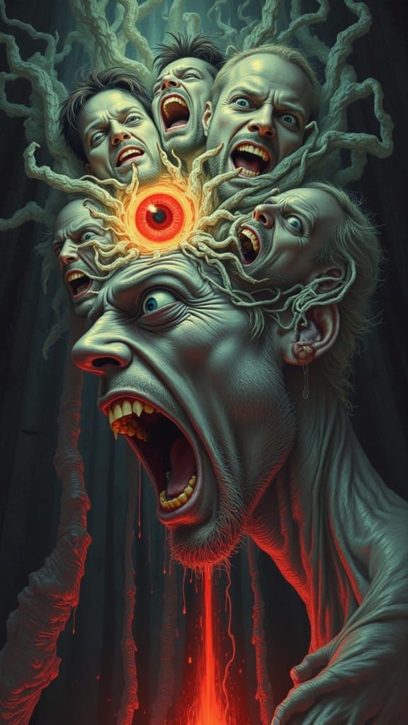 Mindscape of Emotions: Faces of Madness Emerge