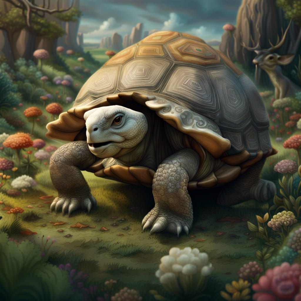 Tortoise and Hare Fable: Epic Digital Matte Painting