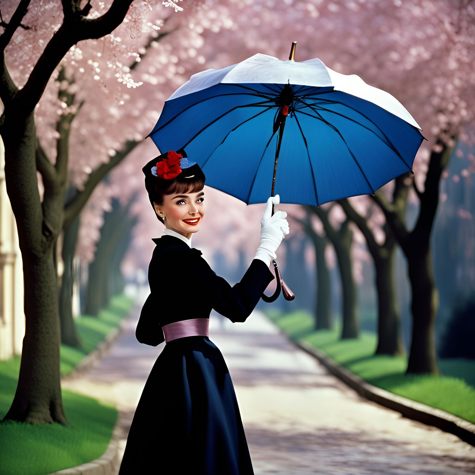 Audrey Hepburn playing Mary Poppins