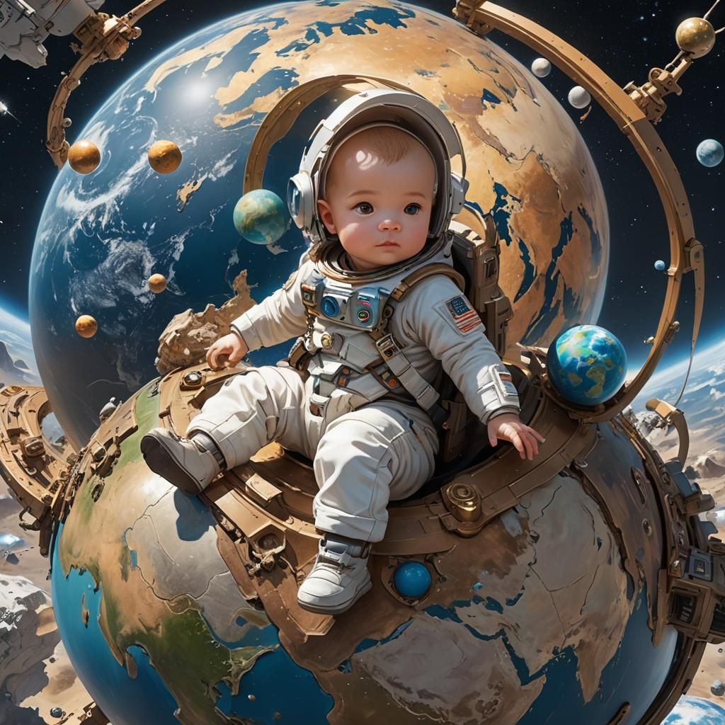 Sweet Baby Rides Planet in Anime Style