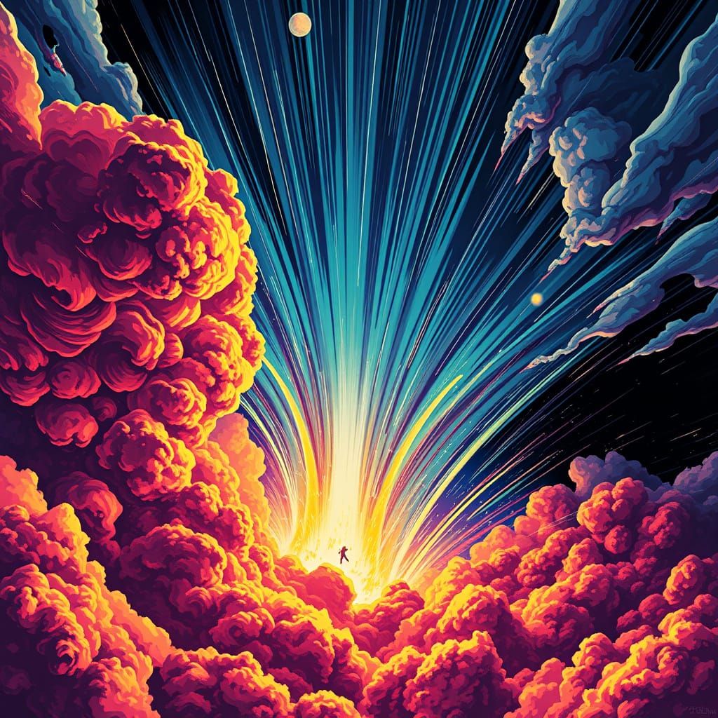 Sonic Boom in Vibrant Futuristic Style