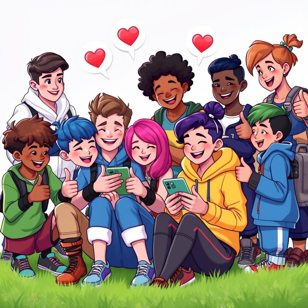 Diverse Fortnite Friends Unite in Vibrant Digital Gathering