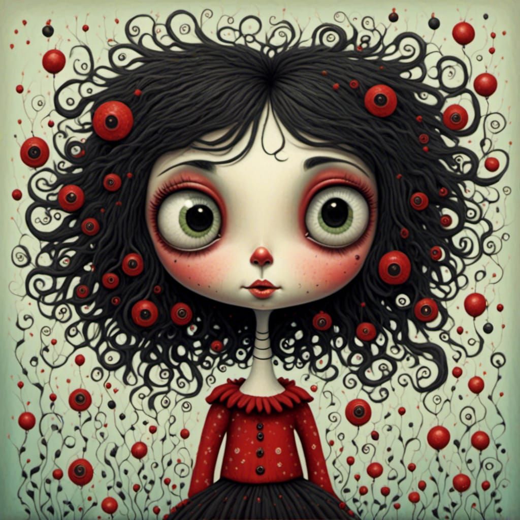 Whimsical Surreal Creature in Abstract Style