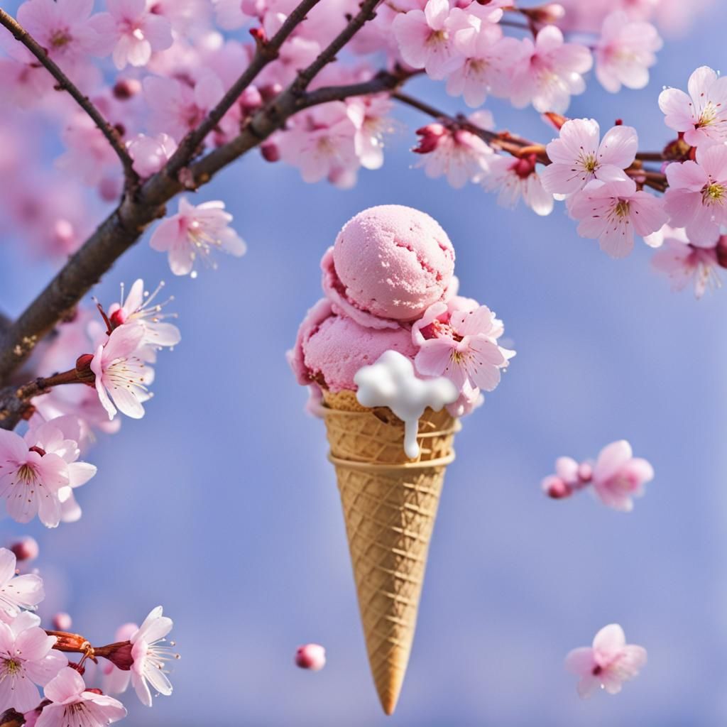 Cherry Blossoms and Ice Cream