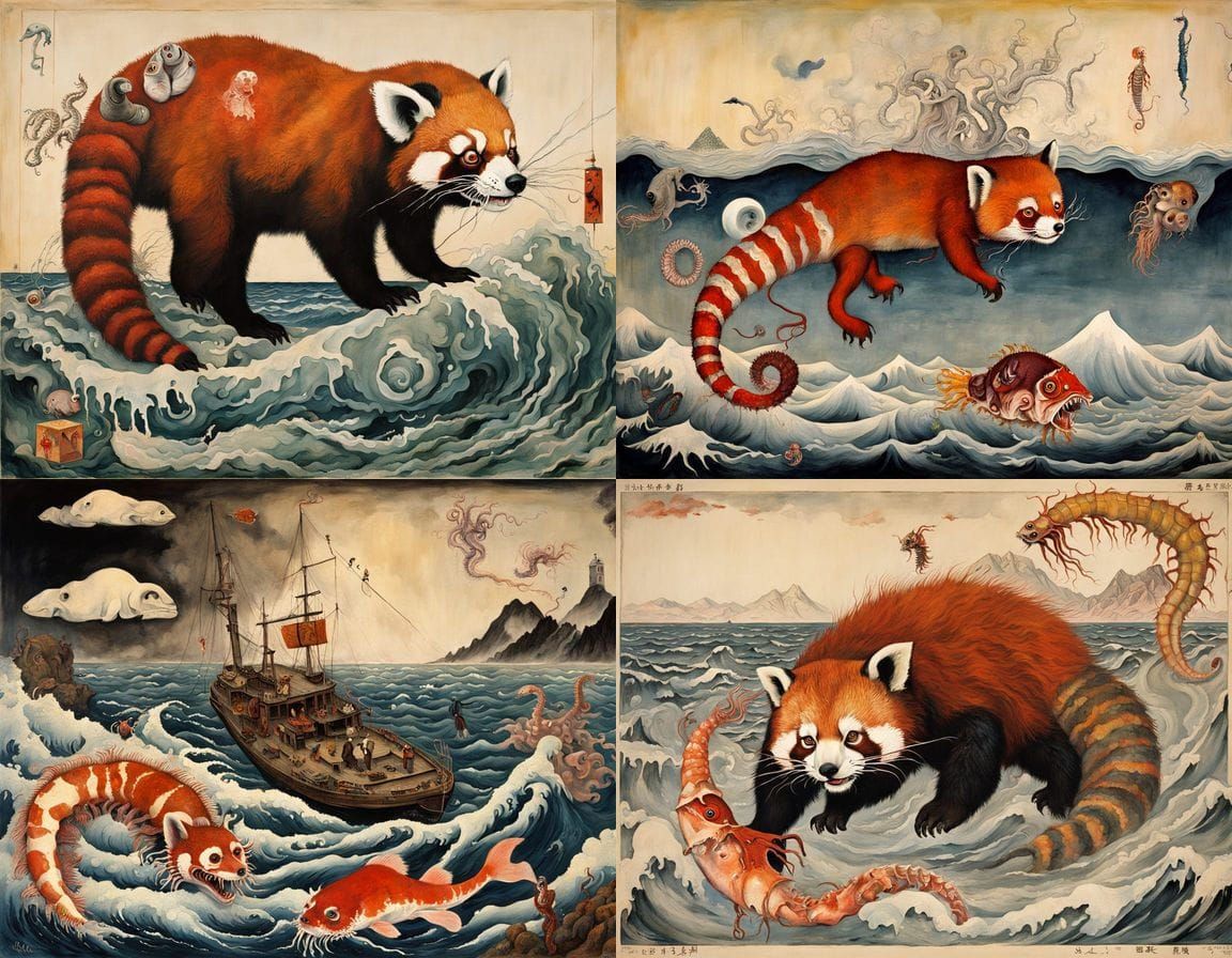 Surreal Stormy Sea Creatures Born from a Korean Homunculus i...