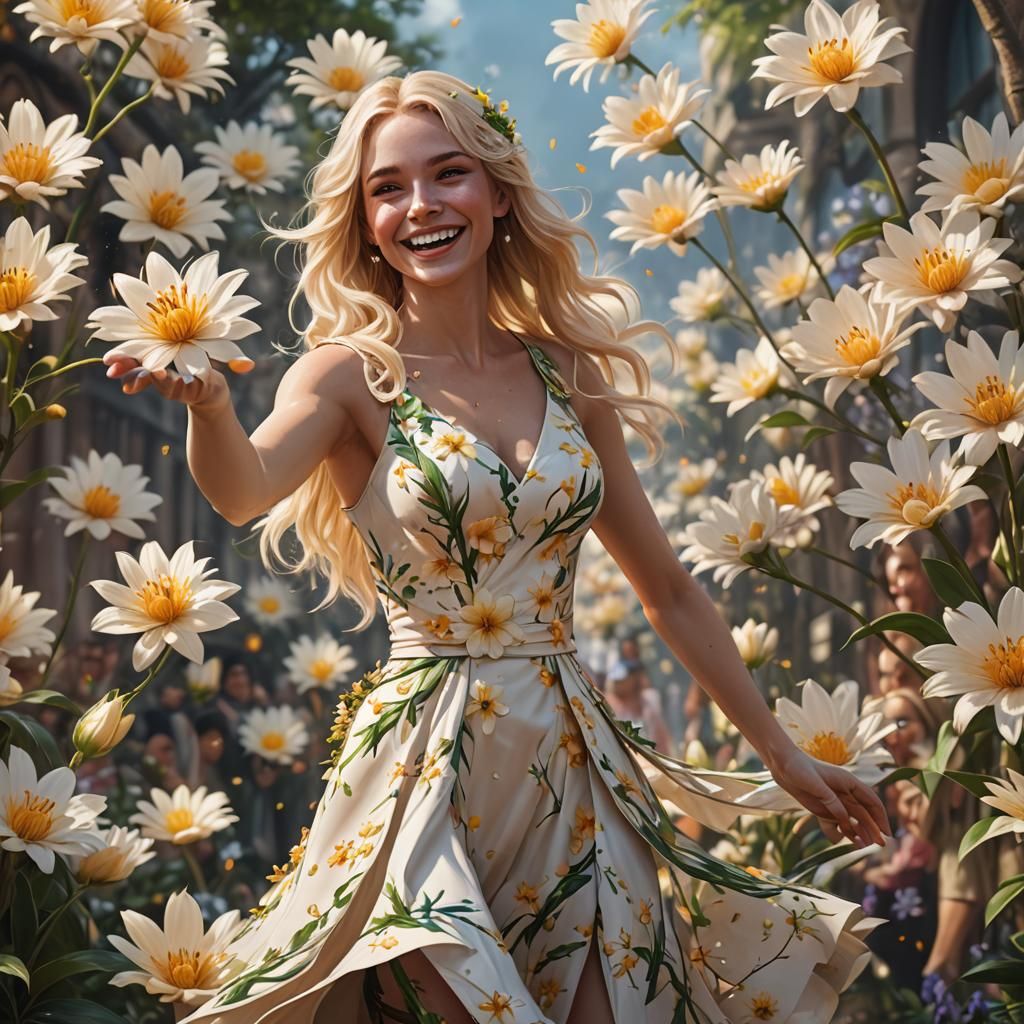 Vanilla Flower Woman Welcoming Viewers